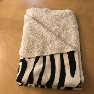 Zebra-print Sherpa Blanket